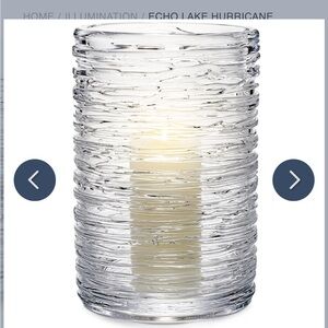 Simon Pearce Gray Glass Art Candle Holder